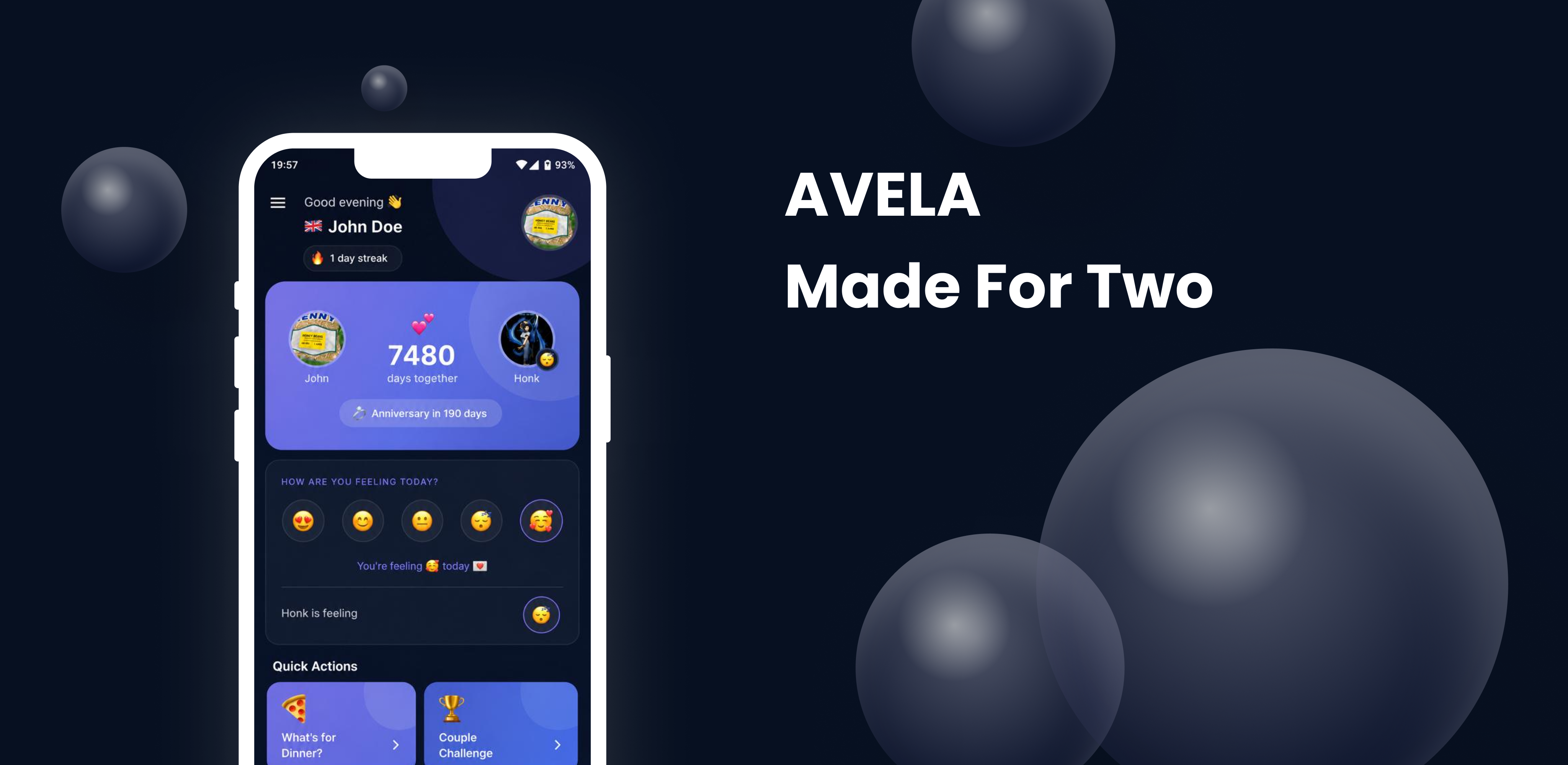 Avela app screen